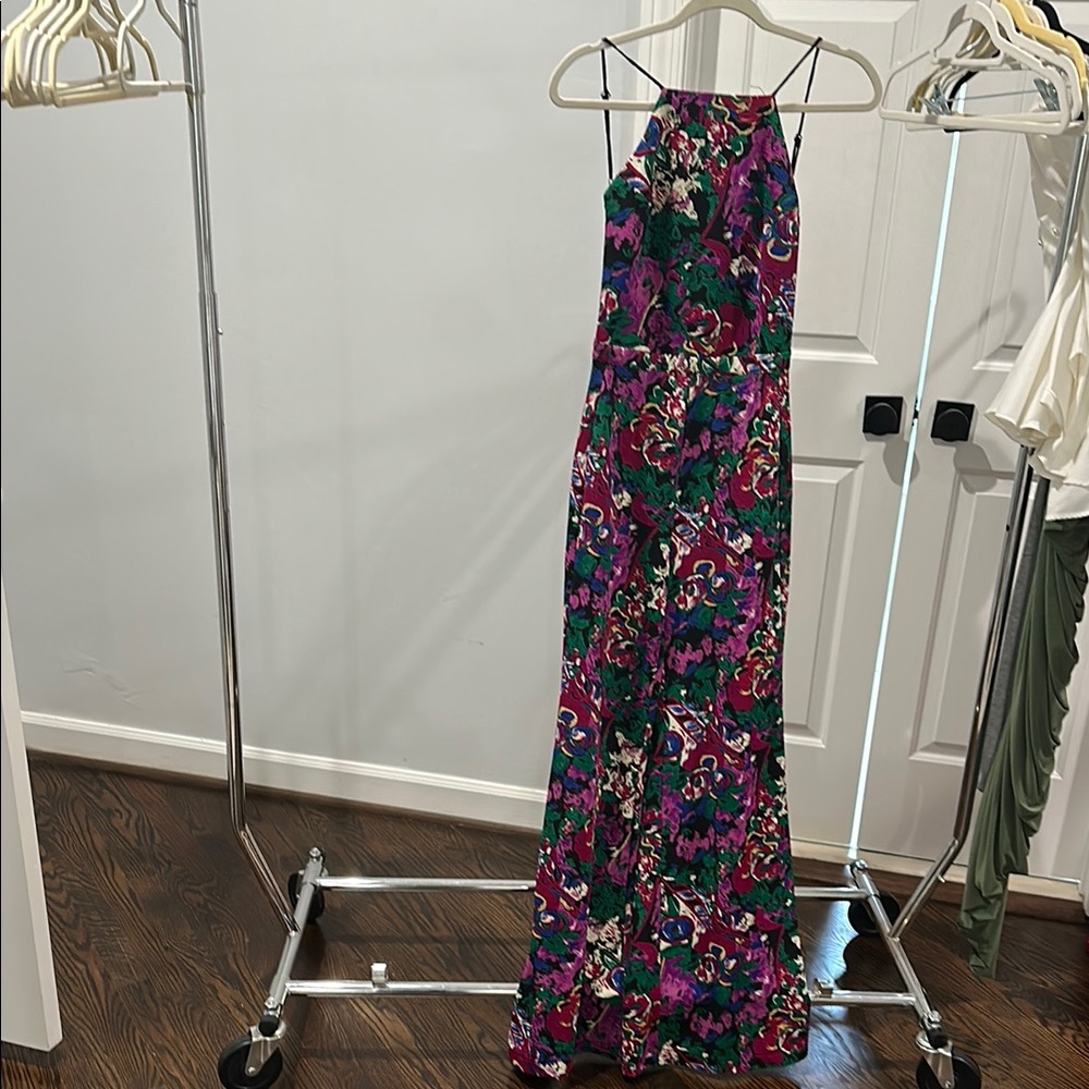 Reformation Floral Jumpsuit - Purple and Green
